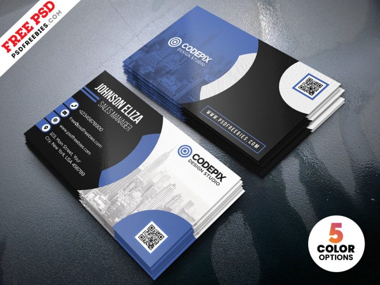 Modern Corporate Business Card Design PSD