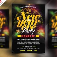 New Year Eve Party Flyer PSD Template