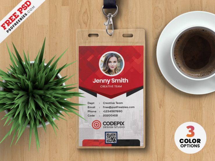 Abstract Office Identity Card designs PSD