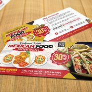 Mexican Restaurant Discount Voucher Design PSD