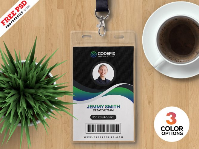 PSD Corporate Employee ID Card Design | PSDFreebies.com