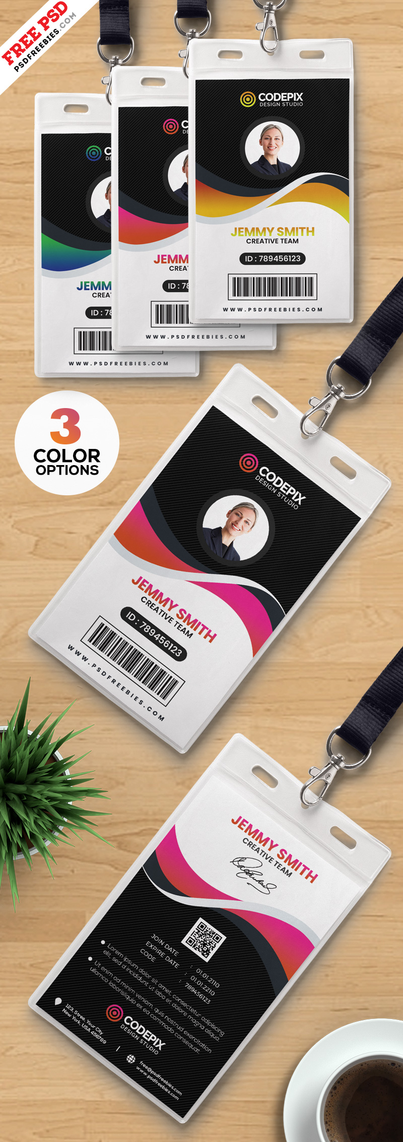 PSD Corporate Employee ID Card Design