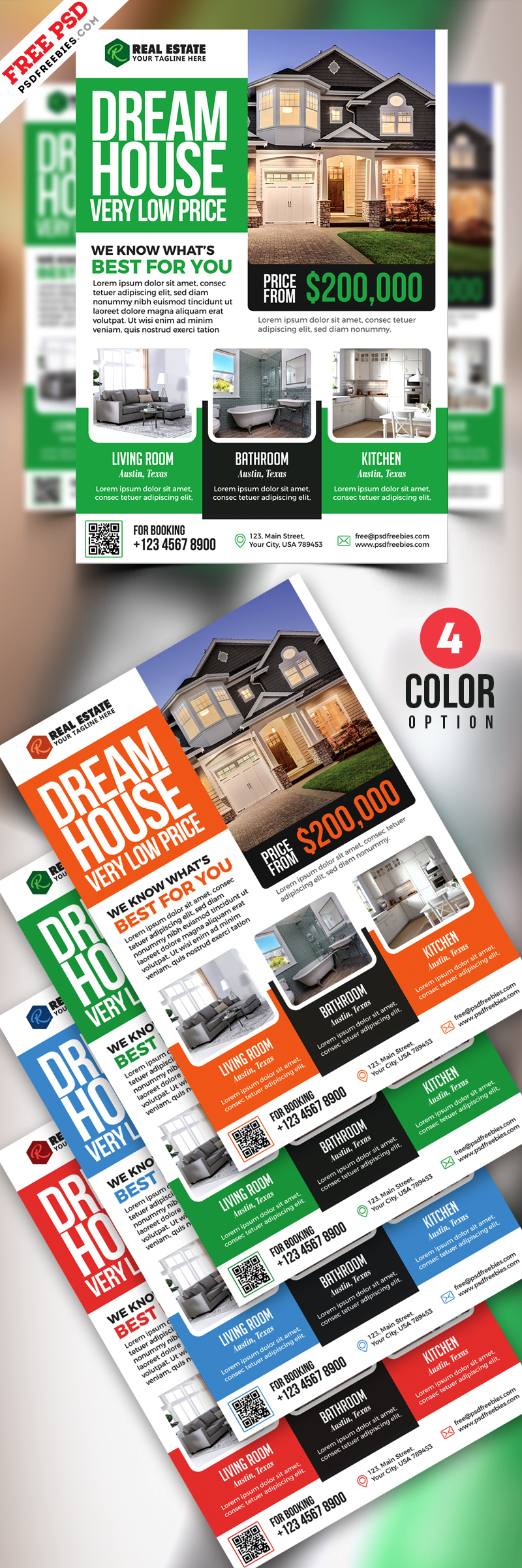 PSD Real Estate Flyer Templates – PSDFreebies.com Regarding Real Estate Brochure Templates Psd Free Download