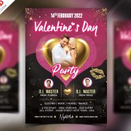 PSD Valentines Day Party Flyer Design