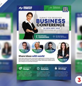 Business Conference Flyer Design PSD
