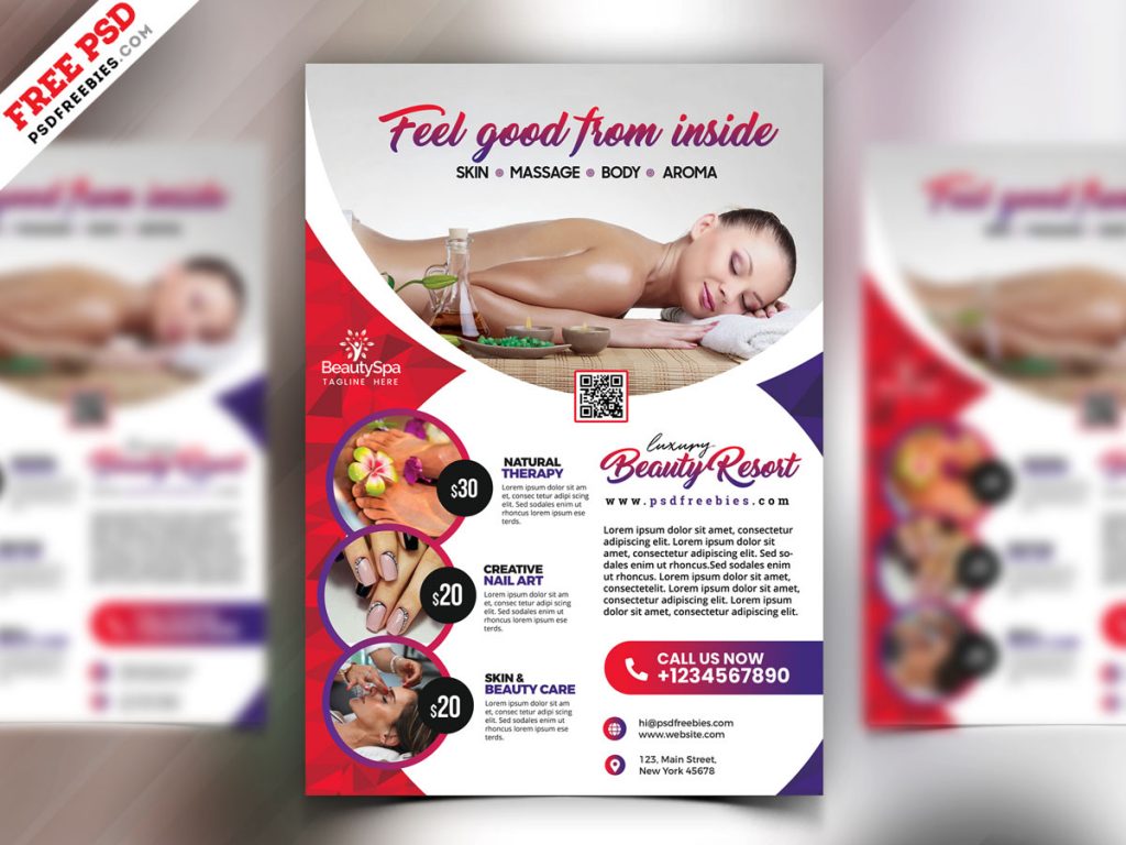 Beauty Salon And Spa Flyer Psd