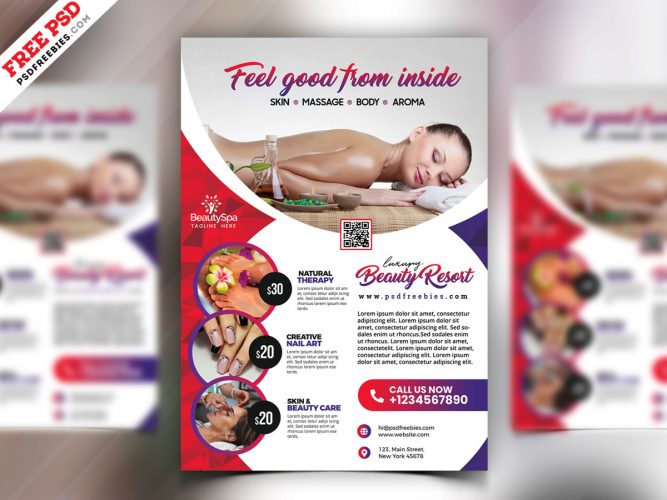 Beauty Salon And Spa Flyer Psd 