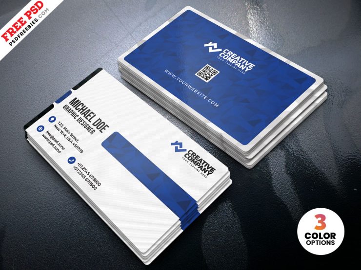 Clean Simple Business Card Design PSD