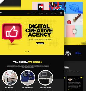 Creative Agency Portfolio Website Template PSD