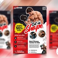 Gym and Fitness Studio Flyer PSD