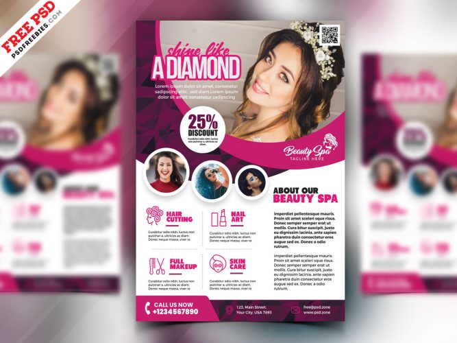 Beauty Salon Flyer Design PSD | PSDFreebies.com