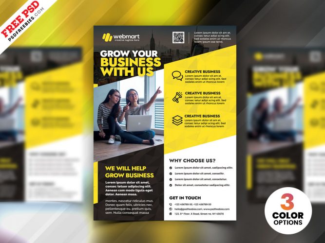 Business Advertising Flyer Design Templates PSD | PSDFreebies.com