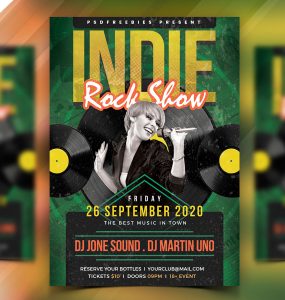 Indie Rock Show Flyer PSD