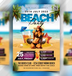 Summer Beach Party Flyer PSD