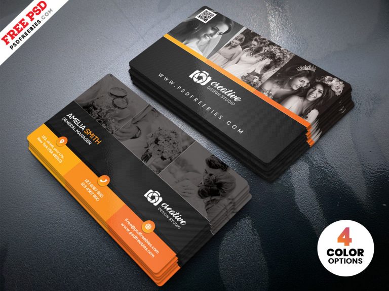 Professional Photographer Business Card Design PSD | PSDFreebies.com