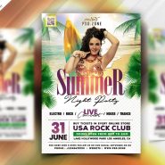 Summer Beach Party Flyer Template PSD