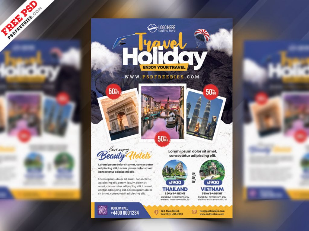 tours and travel flyers