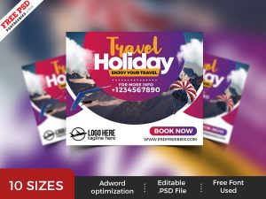 Travel Agency Ad Banner PSD