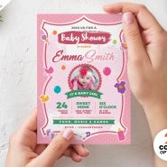 Baby Shower Invitation Card PSD