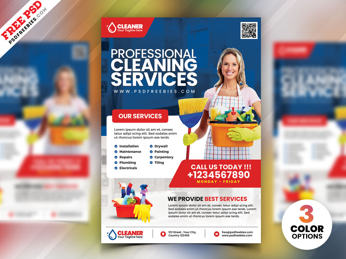Cleaning Service Flyer PSD – PSDFreebies.com Pertaining To House Cleaning Flyer Template