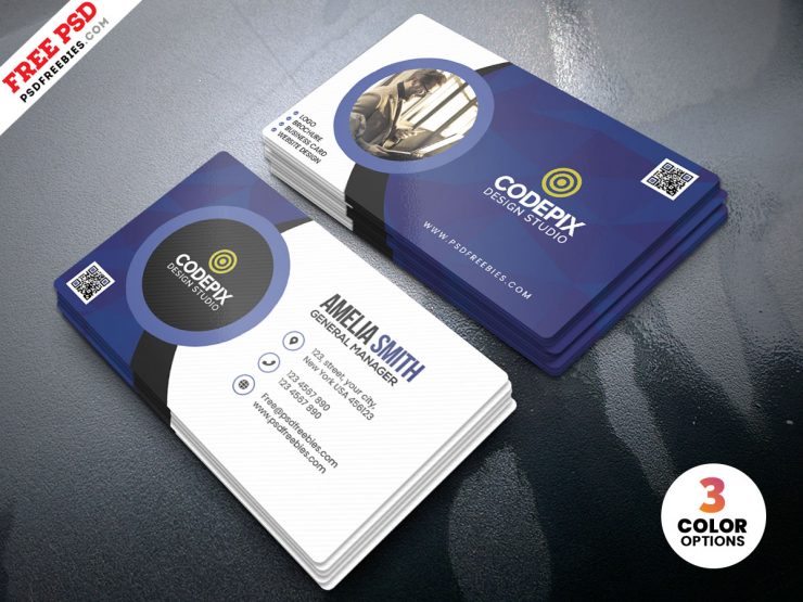 Customizable Business Cards Design PSD