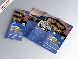 Marketing Business Tri-Fold Brochure PSD