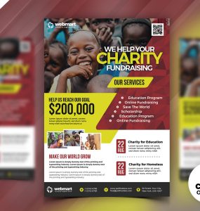 Charity Fundraisers Flyer PSD Template