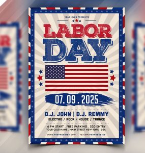 Labor Day Flyer Template PSD
