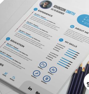 Printable Clean Resume PSD Template