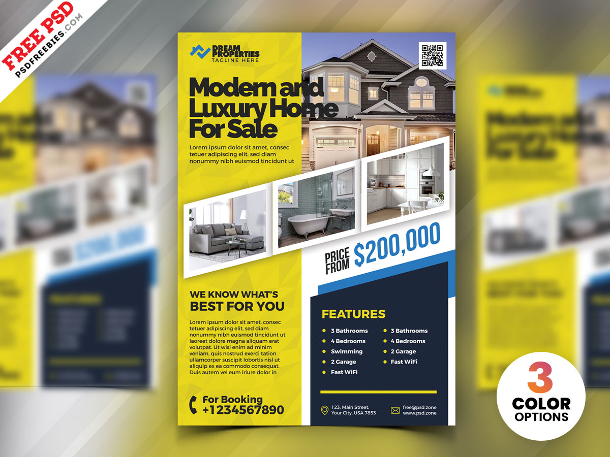 Real Estate Marketing Flyer PSD – PSDFreebies.com Intended For Real Estate Flyer Template Psd
