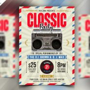 Classic Theme Party Flyer PSD