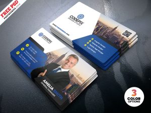 Modern Business Card Design PSD Template