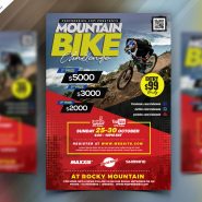 Mountain Bike Rally Event Flyer PSD