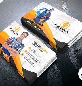 Plumber Business Card PSD Template