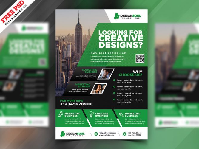 Professional Corporate Flyer Template PSD | PSDFreebies.com