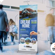 Real Estate Roll Up Banner PSD