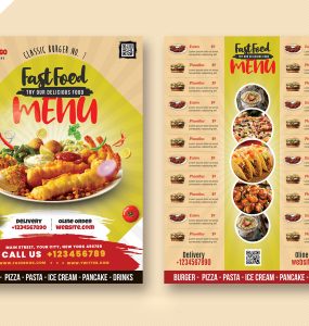 Food Menu Card Design PSD Freebie