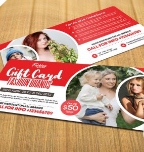 Fashion Store Gift Card PSD