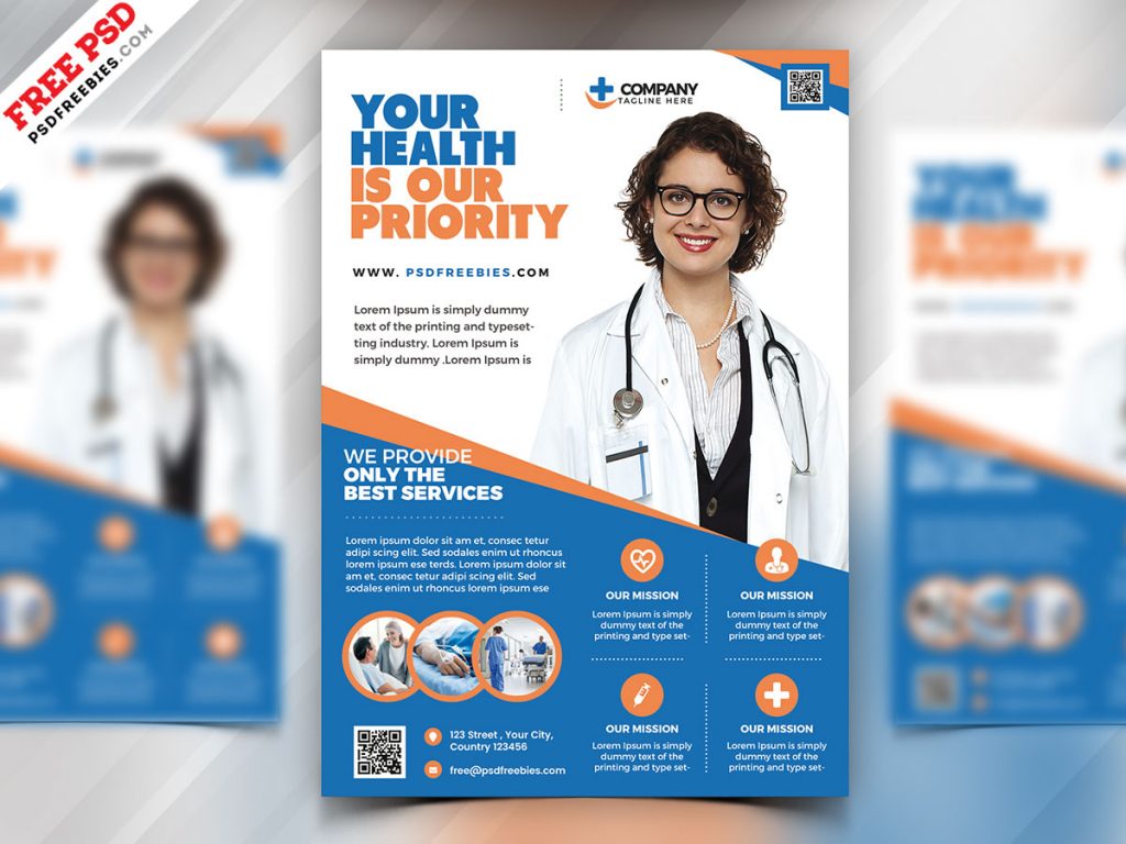 Health Care Flyer templates PSD PSDFreebies com