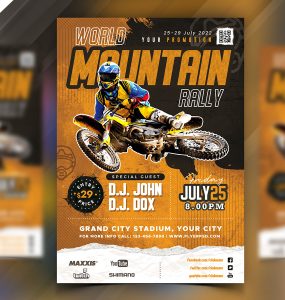 Mountain Rally Event Flyer PSD