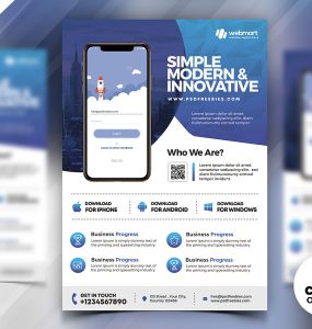 Mobile App Promotion Flyer PSD