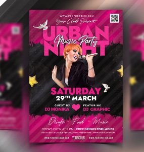 Urban Party Club Flyer PSD Template