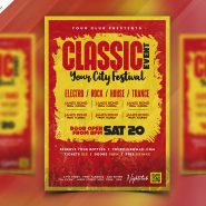 Classic Music Event Party Flyer PSD