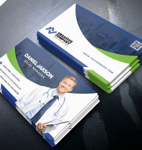 Hospital and Health Care Business Card PSD