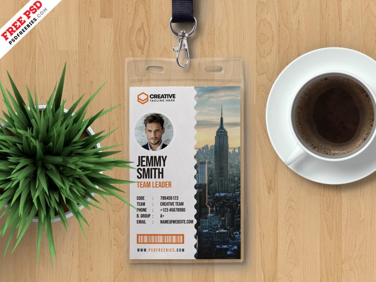 Awesome Photo Identity Card PSD Template