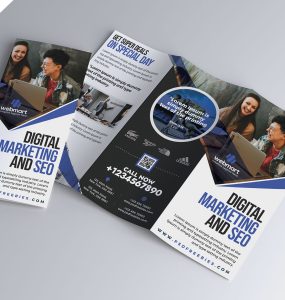 Business Tri-Fold Brochure Design PSD