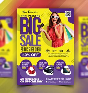 Colorful Big Sale Flyer PSD Template