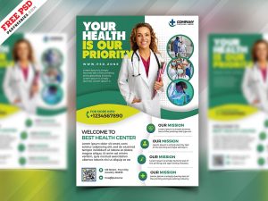 Medical Care and Hospital Flyer PSD