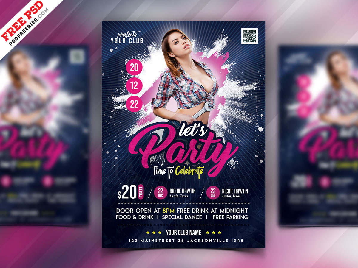 Night Club Party Flyer PSD Template PSDFreebies