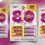 80s Theme Music Party Flyer PSD